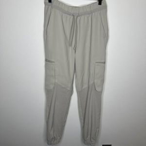 Womens Lululemon Relaxed Mid-Rise Cargo‎ Pants Raw Linen Size 6 GUC